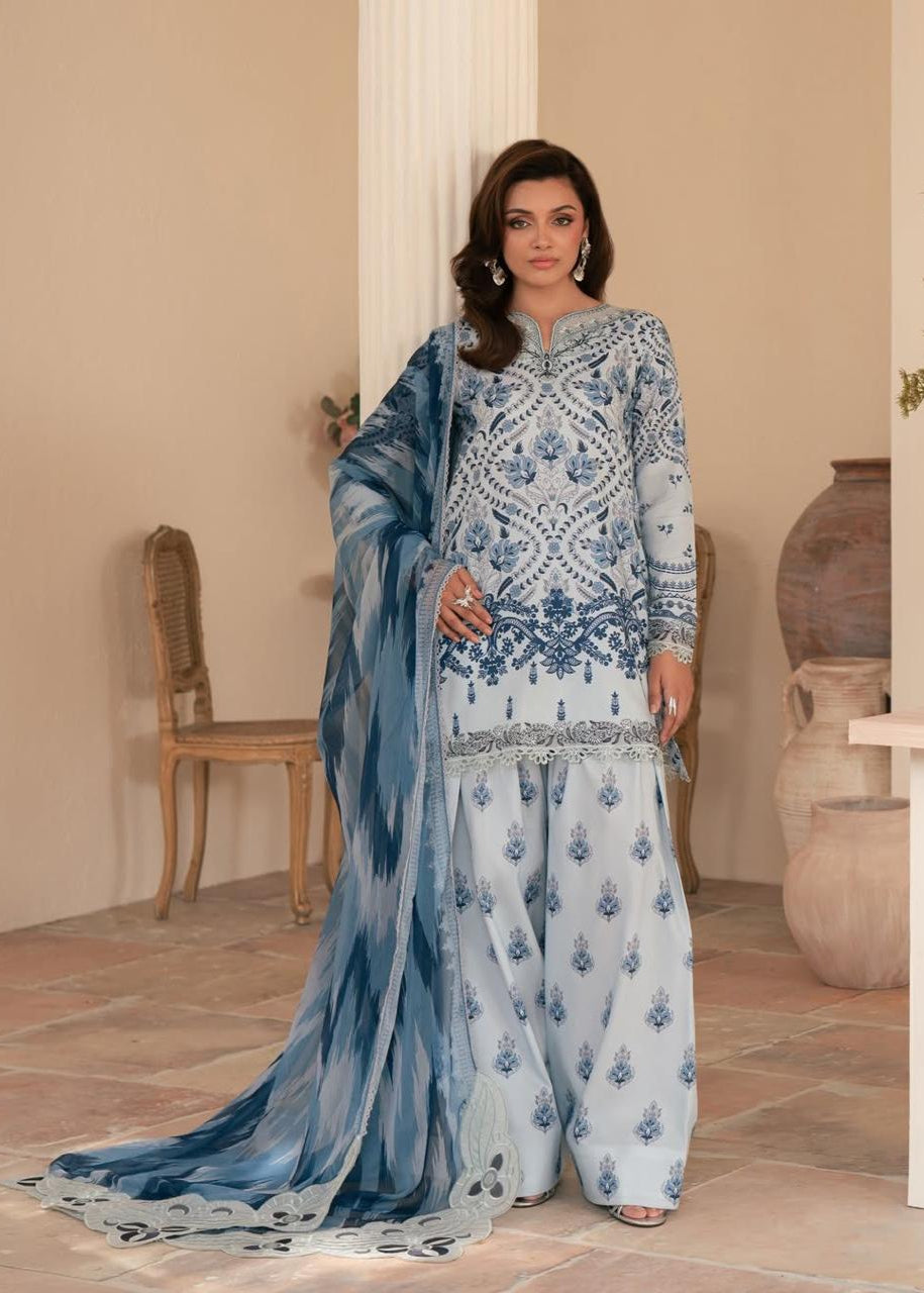Aroha 3 piece embroidered lawn suit