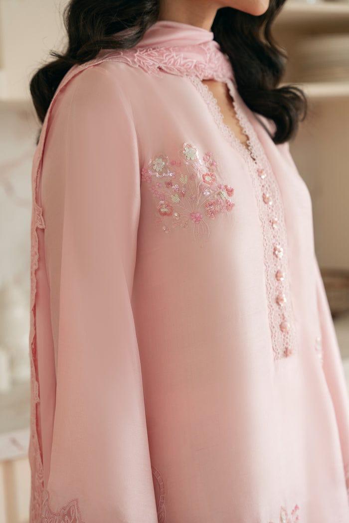 Frosty Pink embroidered shirt