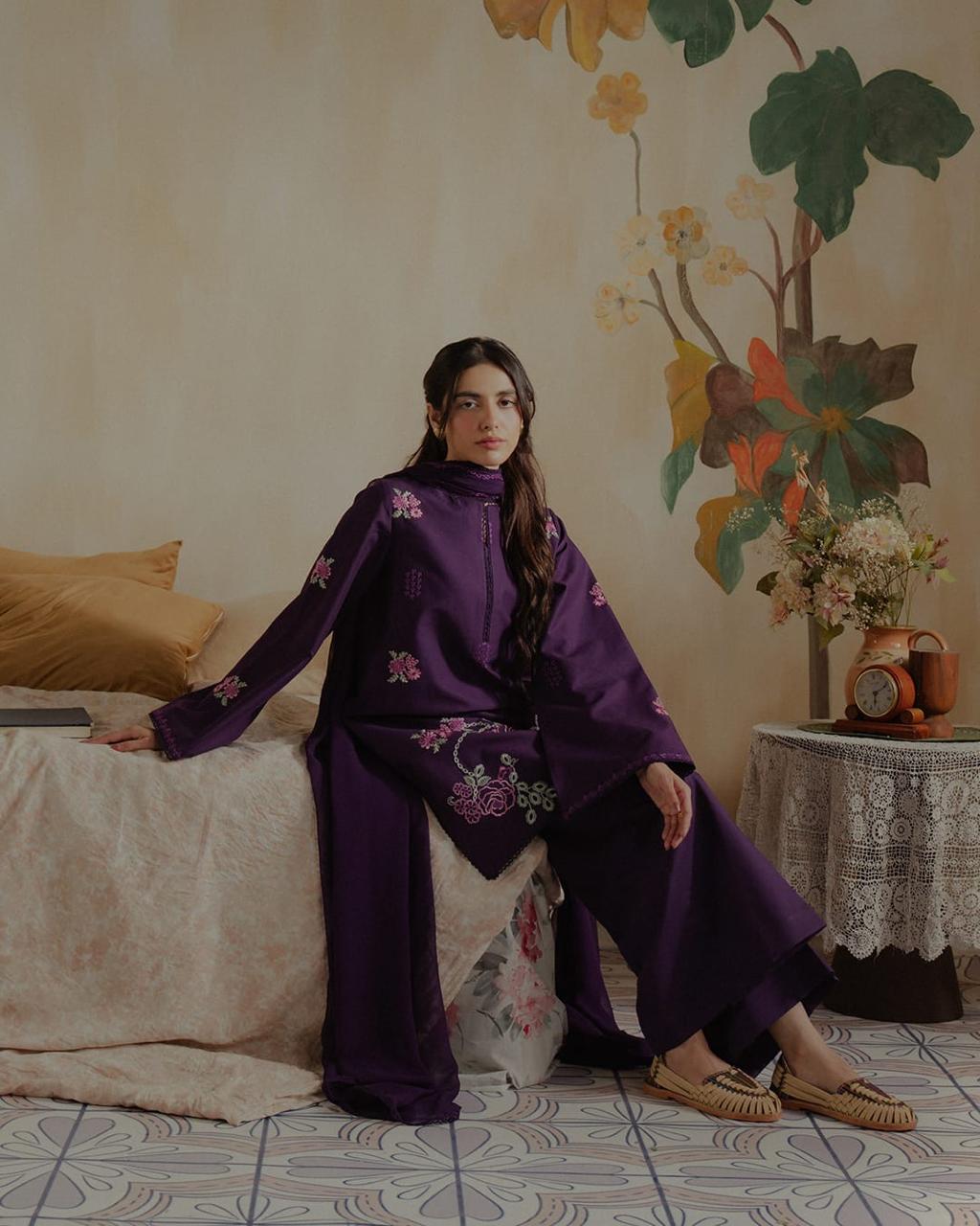 Naqsh short shirt with full embroidery