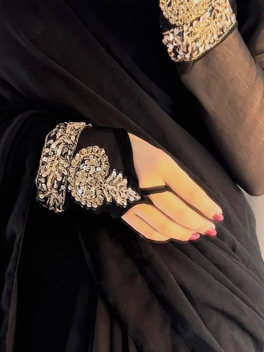 Royal Saree intricate blouse embroidery detail