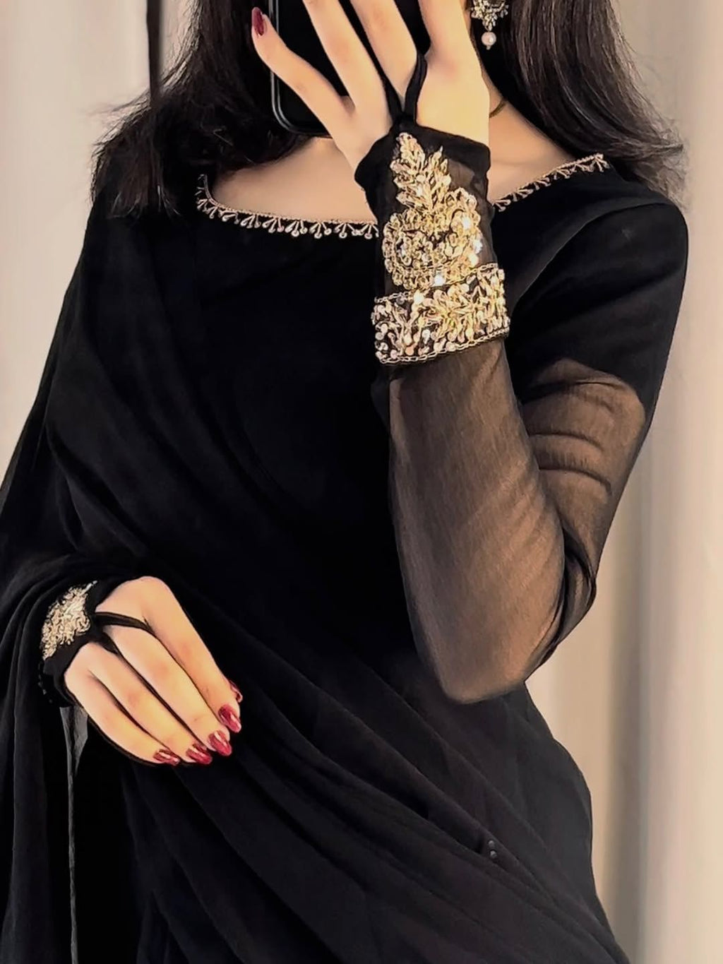 Royal Saree elegant formal chiffon saree outfit