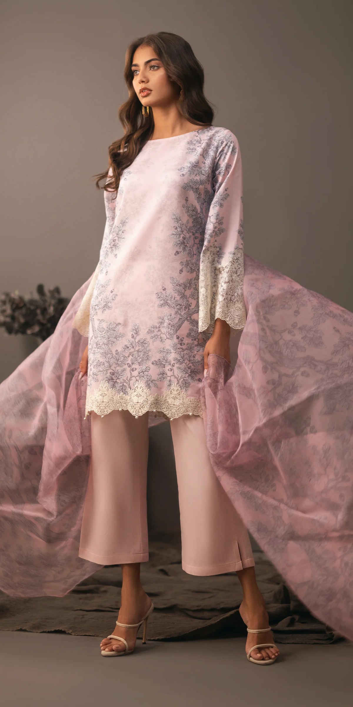 Sabeen embroidered shirt border detailing