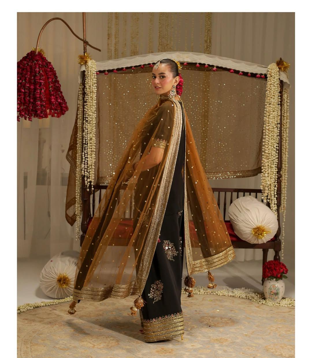 Sabroz black shirt with embroidered sleeve detailing
