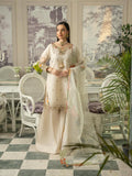 ZQ-11 luxury 4-piece organza outfit with intricate hand embroidery.