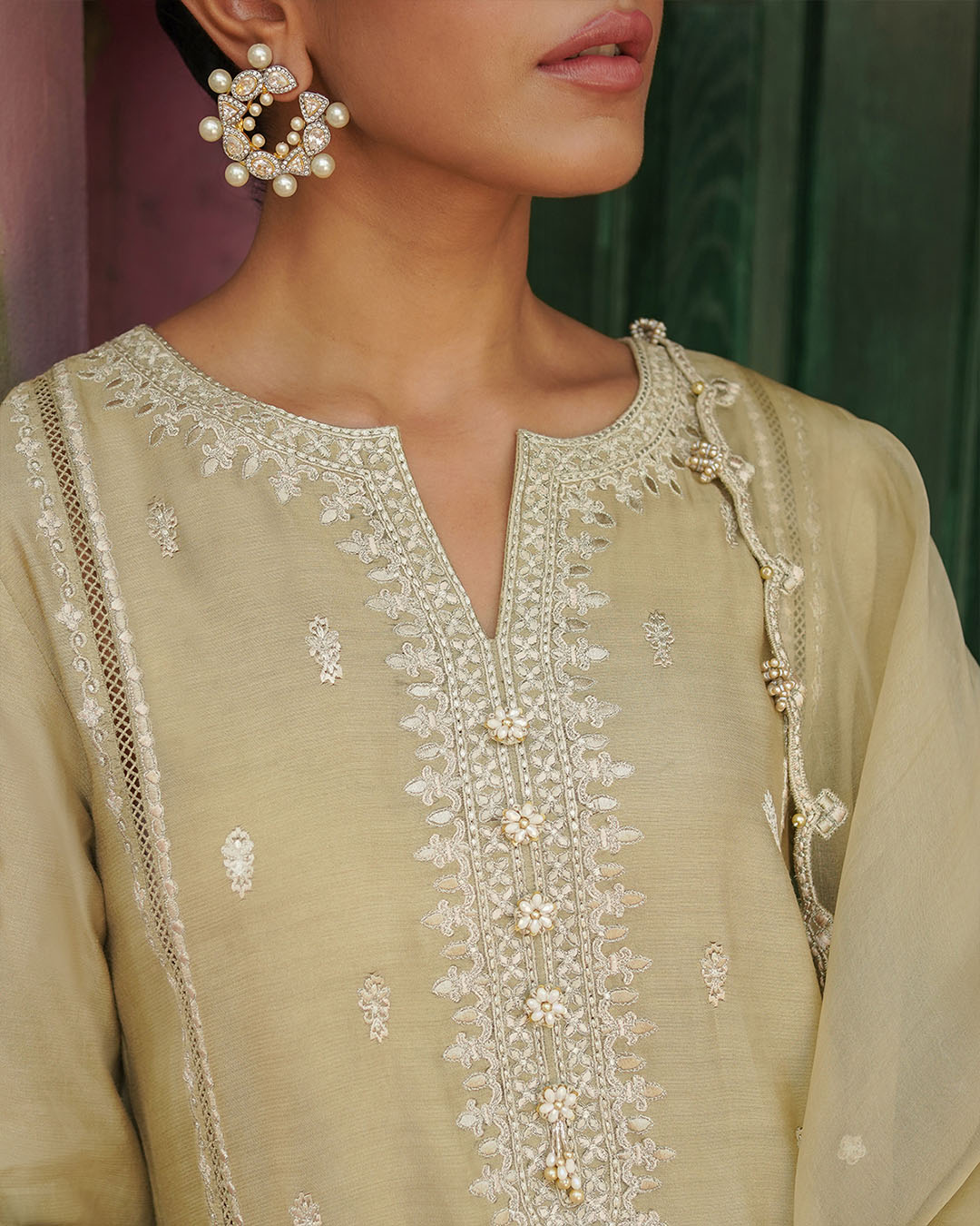 Zanara embroidered shirt front view